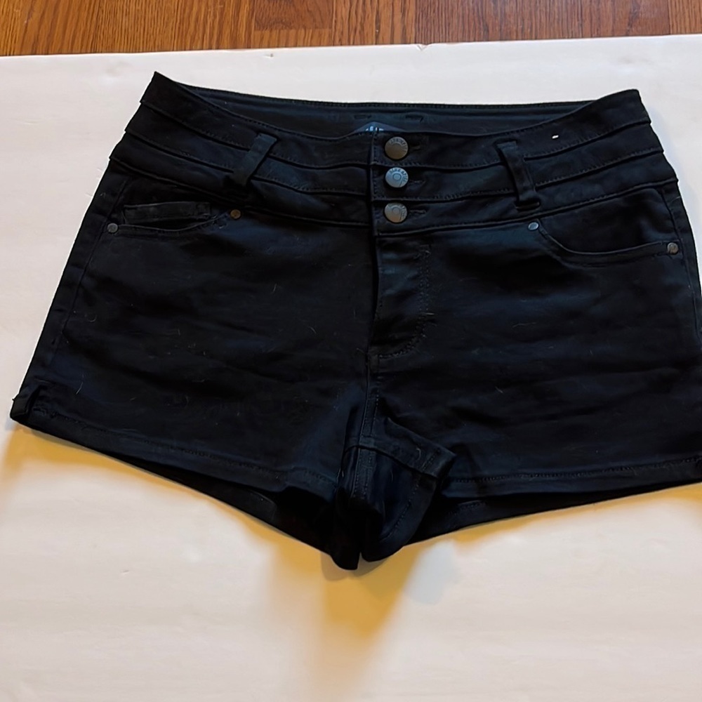 Blue Spice High Waist Black Shorts